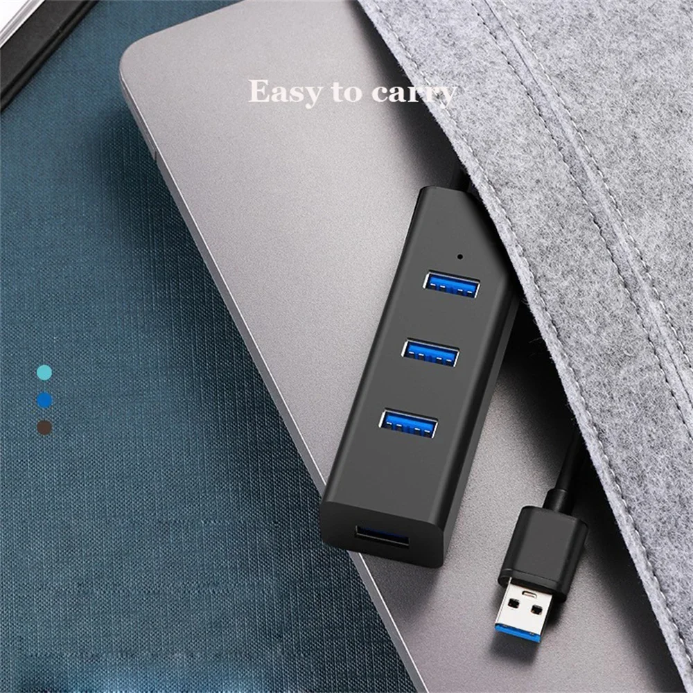 USB Hub 2.0 Multi-USB High Speed Hub Splitter 4-Poorts USB Hub Adapter voor Laptop Ontvanger Computer Accessoires Zwart
