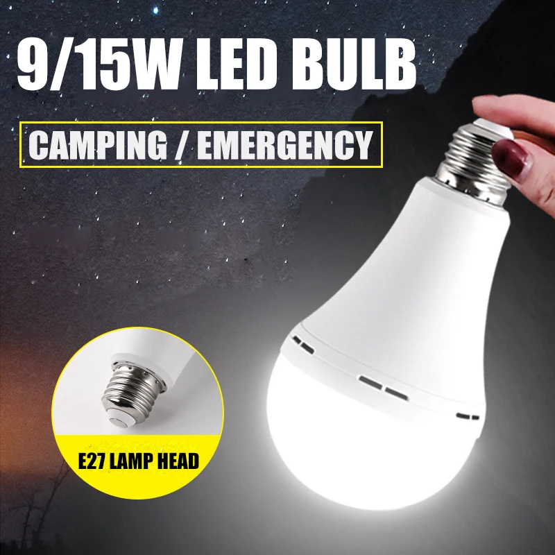 LED Emergency Bulb Light for Outdoor Camping Multifunctional Household Power Outage Emergency Lighting E27 Screw Bulb