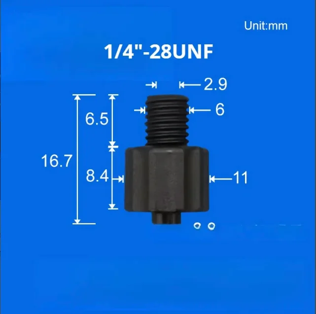 200PCS Black Plastic Male Luer to Male Thread 1/4-28UNF Fittings