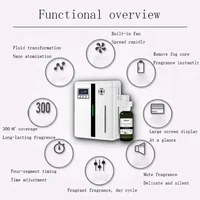 Diffuseur de parfum de pièce, couverture 300m3, désodorisant, diffuseur d'huile Bluetooth pour huile essentielle, odeur électrique pour parfum domestique 5