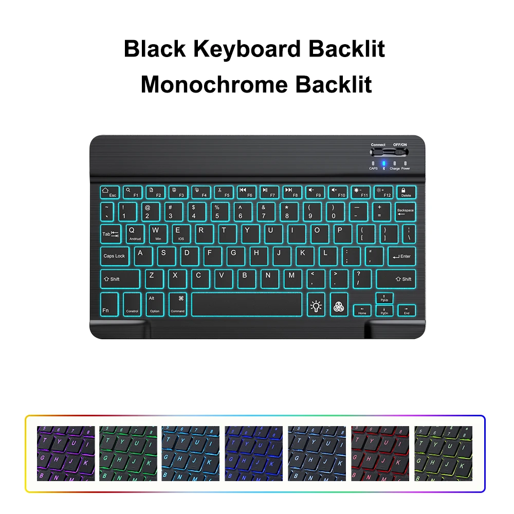 10-inch Wireless Backlit Bluetooth Keyboard and Mouse for Multi-Device Compatibility