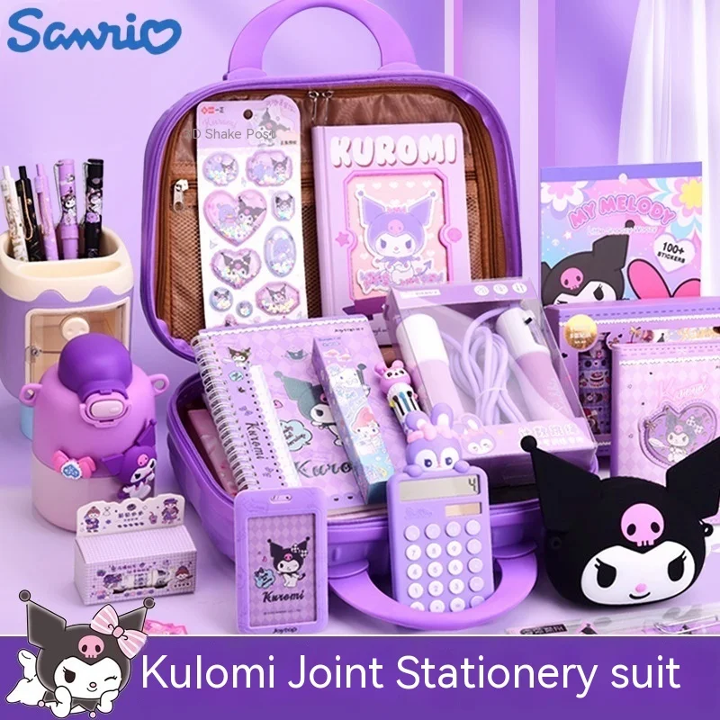 

2024 New Sanrio Kuromi Stationery Suit Gift Box Girl Birthday Gift Handbook Full Set Good Looks Study Supplies Big Gift Package