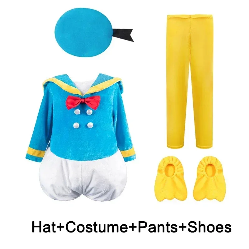Déguisement Bébé Donald Duck Complet - Chapeau, Costume, Pantalon