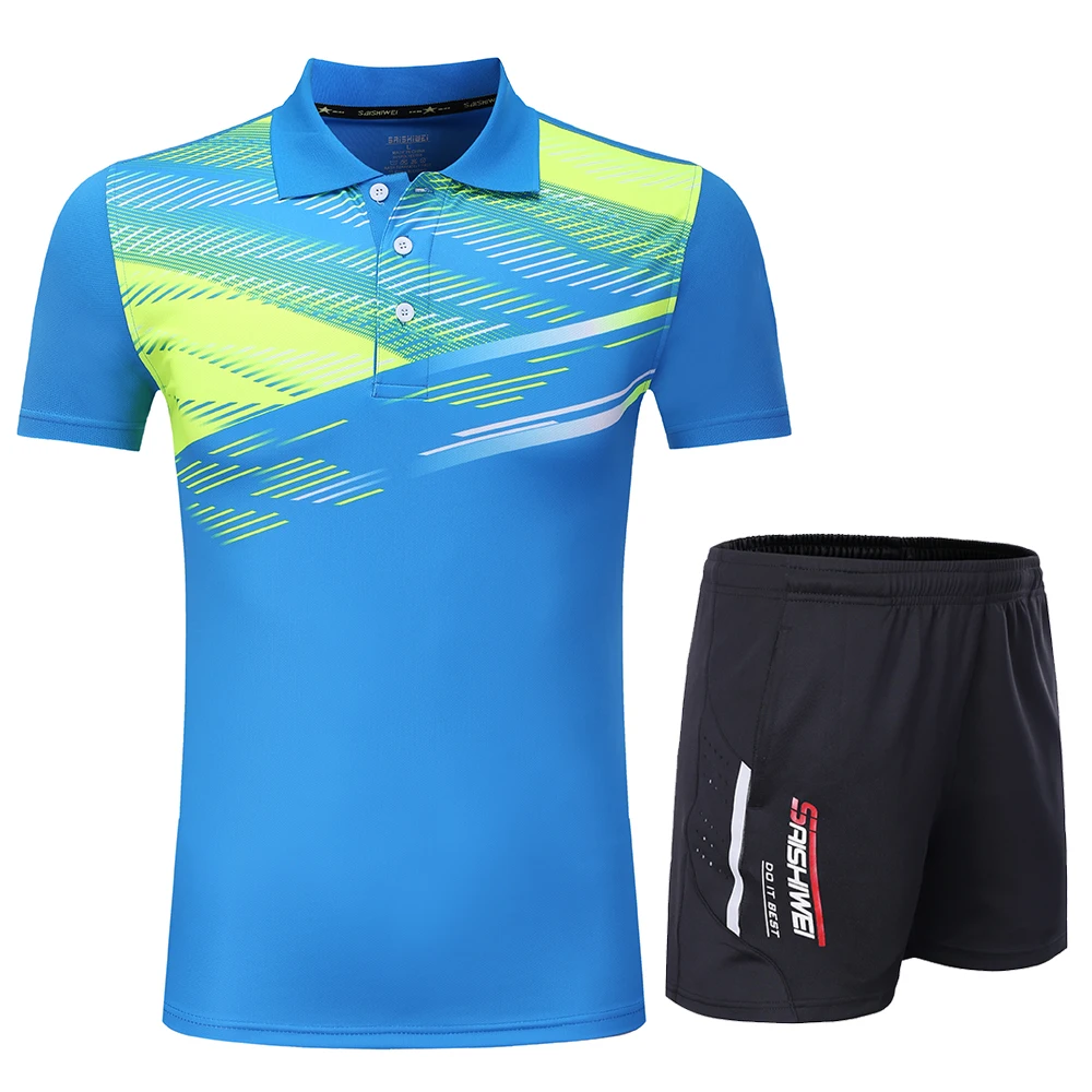 New Men Women Tennis T Shirt Table Tennis Training uniform Running Tee Shirt Sportwear Youth Badminton Kits Shorts