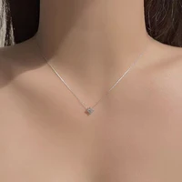 Collier délicat à petites fleurs pour femmes, couleur or argent, acier inoxydable, Zircon, ras du cou, pendentif, bijoux cadeaux 2