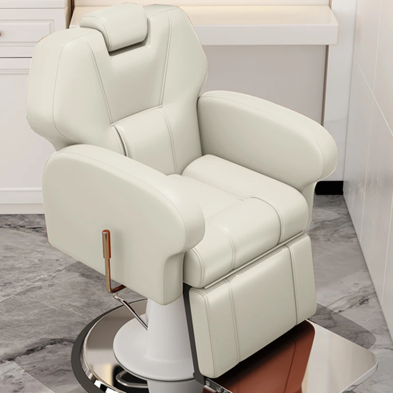 Retro Hair Salon Barber Chair Barbershop Simplicity Speciality Equipment Barber Chair Handrail Chaise Coiffeuse Furniture QF50BC luxury simplicity barber chairs retro aesthetic speciality barber chairs equipment chaise coiffeuse commercial furniture rr50bc