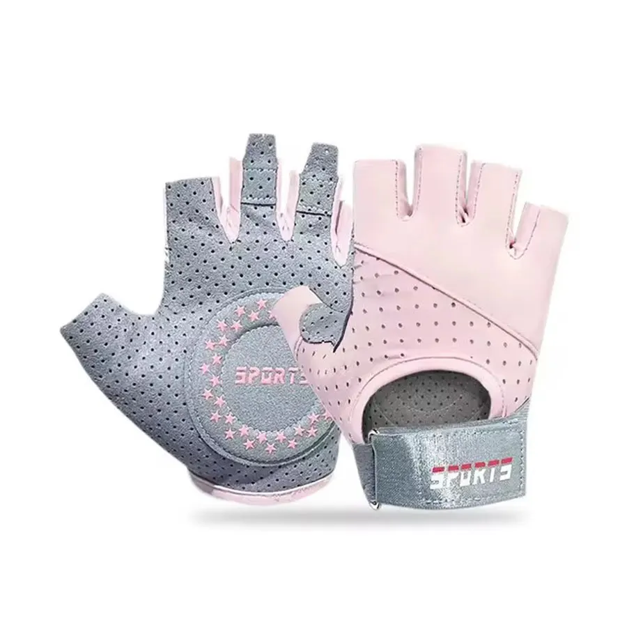 Fitness Gloves Female Yoga Sports Spinning Apparatus Lady Training Anti-Slip Breathable Thin Half Finger Barbell Cycling Gloves 6
