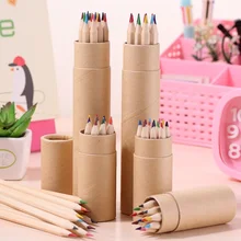 

12 Color Pencil Set Cute Japanese Korean Stationery Drawing Art Colored Crayons for School Supplies Cheap Pencils Pens Wholesale