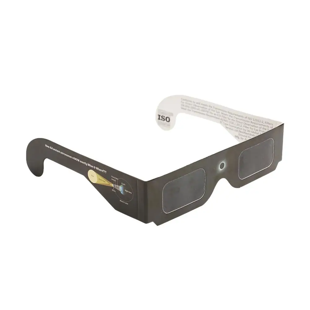 10/20pcs Paper Solar Eclipse Glasses Total Observation Solar Glasses 3D Outdoor Eclipse Anti-UV Viewing Glasses Random Color