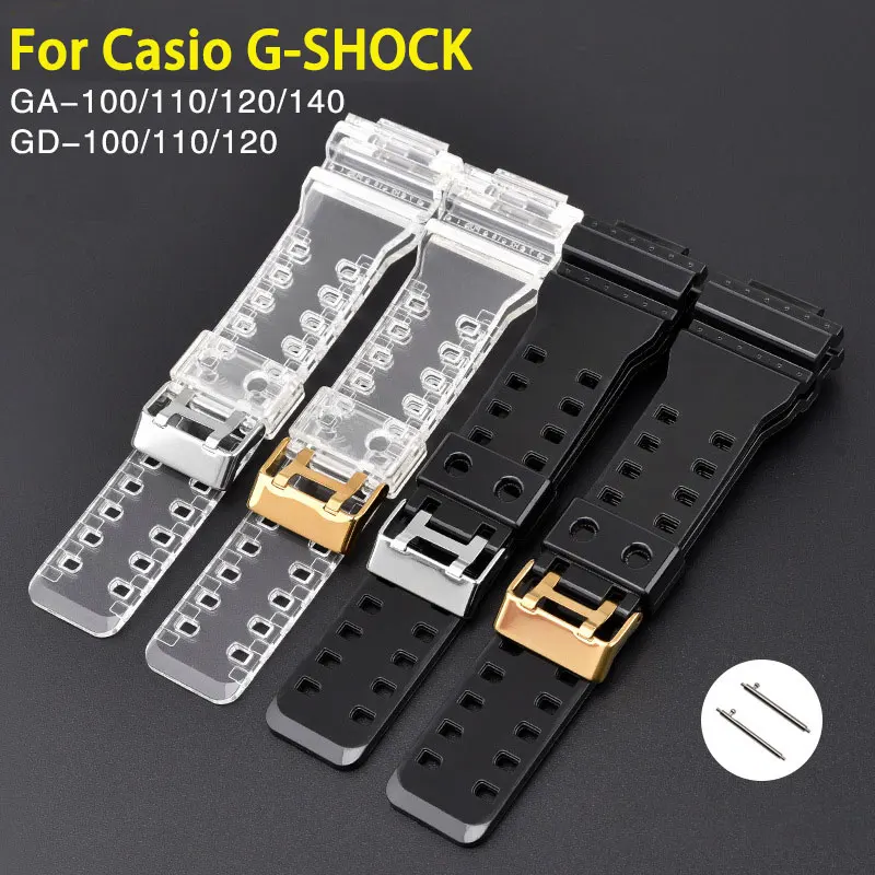 Cinturino Trasparente Per Casio G-Shock Ga/110/100 Gd120 Ga-700 Gls-100/8900 Gw-8900 Cinturino Impermeabile In Resina A Sgancio Rapido