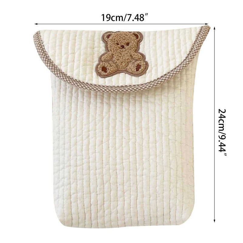 Cartoon Bear Baby Diaper Bag Reusable Washable Baby Diapers Outdoor Travel Nappy Storage Bag