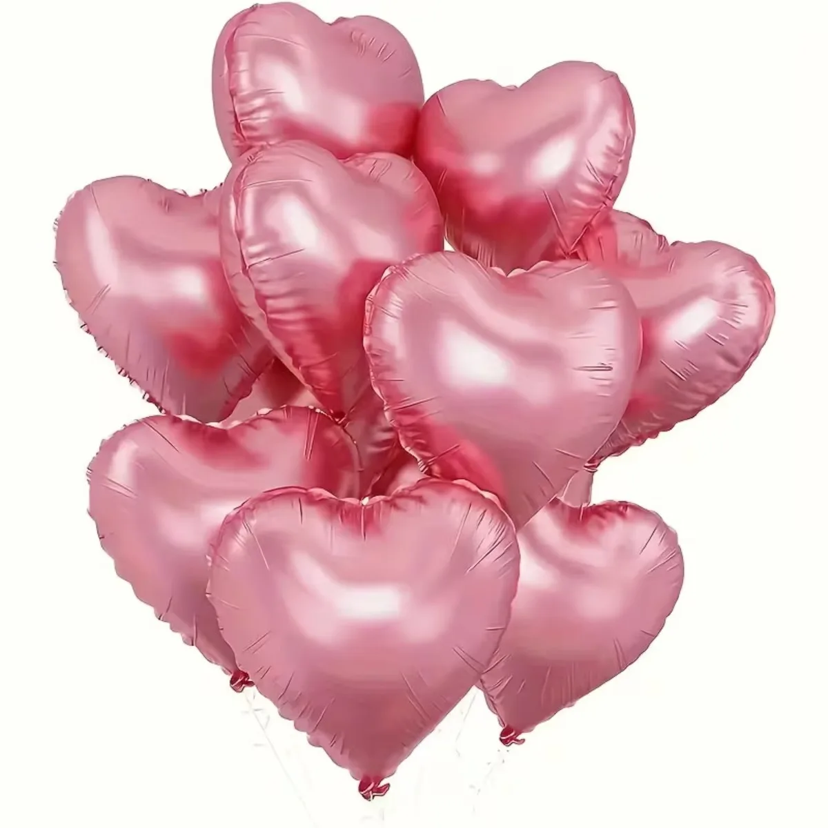 50 Stück 10 Zoll Rote Herz-Folienballons Helium-Liebesform-Ballons für Valentinstag Hochzeit Geburtstag Heiratsantrag Party-Dekoration – Detail 4
