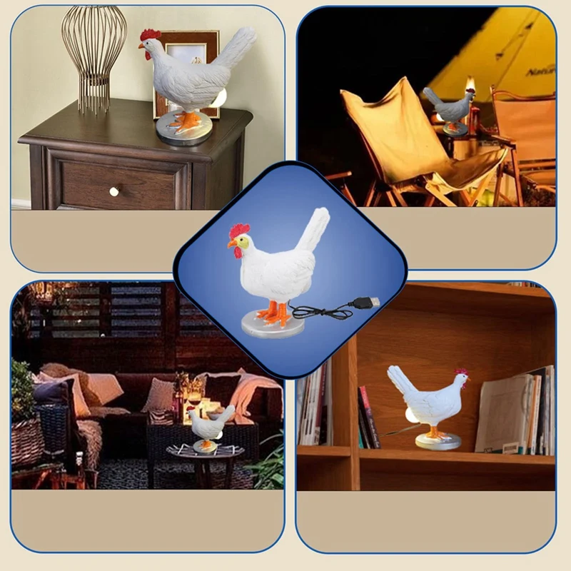 

Chicken Egg Lamp,3D Chicken Table Lamp, Lifelike LED Egg Lamp, Resin Chicken Egg Night Light With USB (Chicken Egg Lamp) Durable