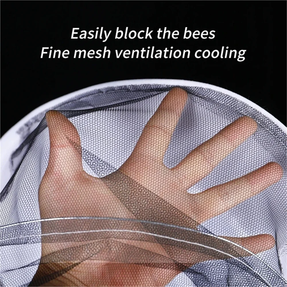 Beekeeping Hat Veil Net Cover Hat Head Net Breathable Combination, Outdoor Portable Bee Fishing Anti-bee Anti-mosquito,Bee Tools