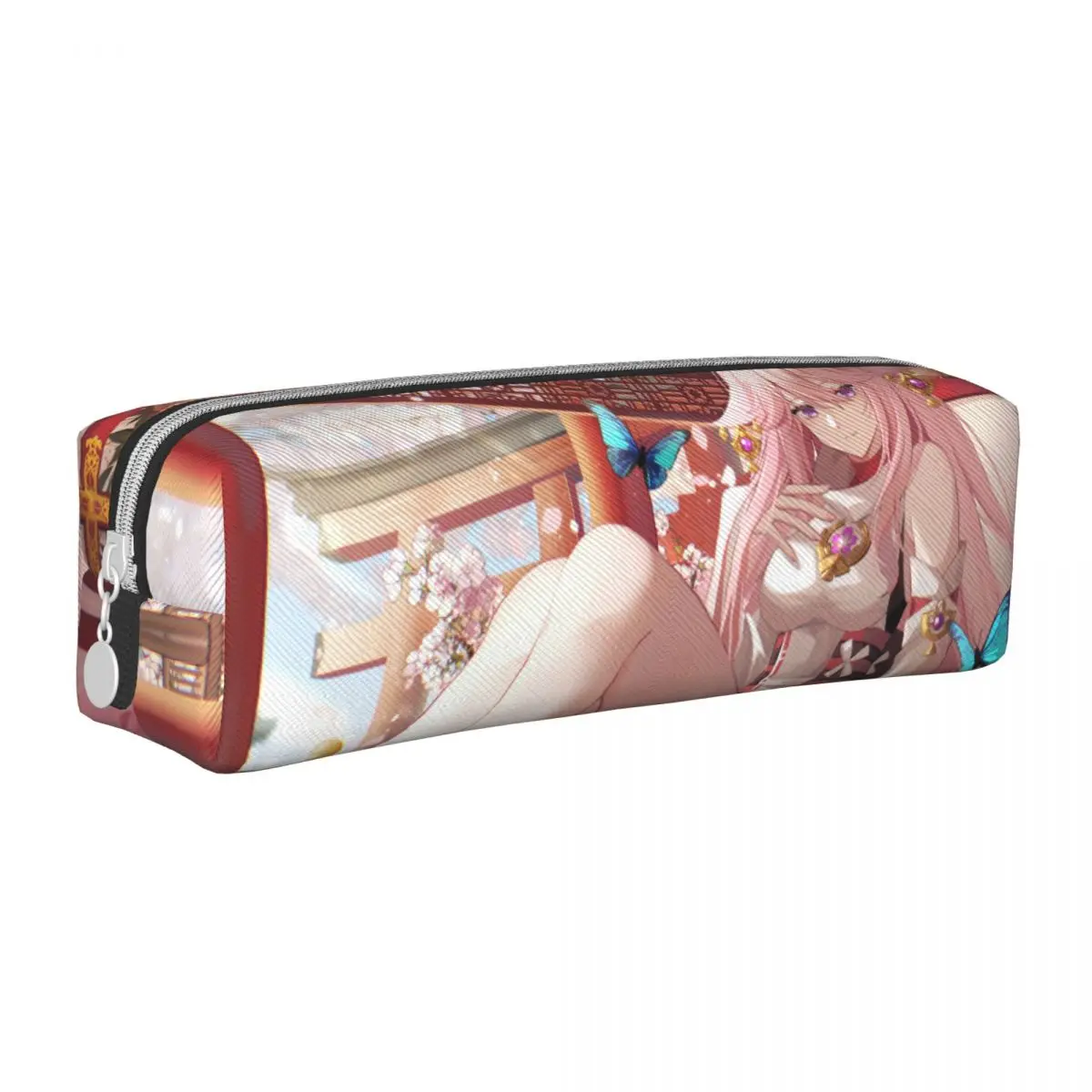 

Yae Miko Genshin Impact Pencil Cases Fashion Pen Holder Bags for Student Big Capacity Students School Zipper Pencil Pouch