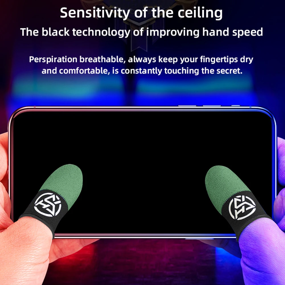 Breathable Anti-Slip Finger Sleeves for Sensitive Touchscreen Gaming