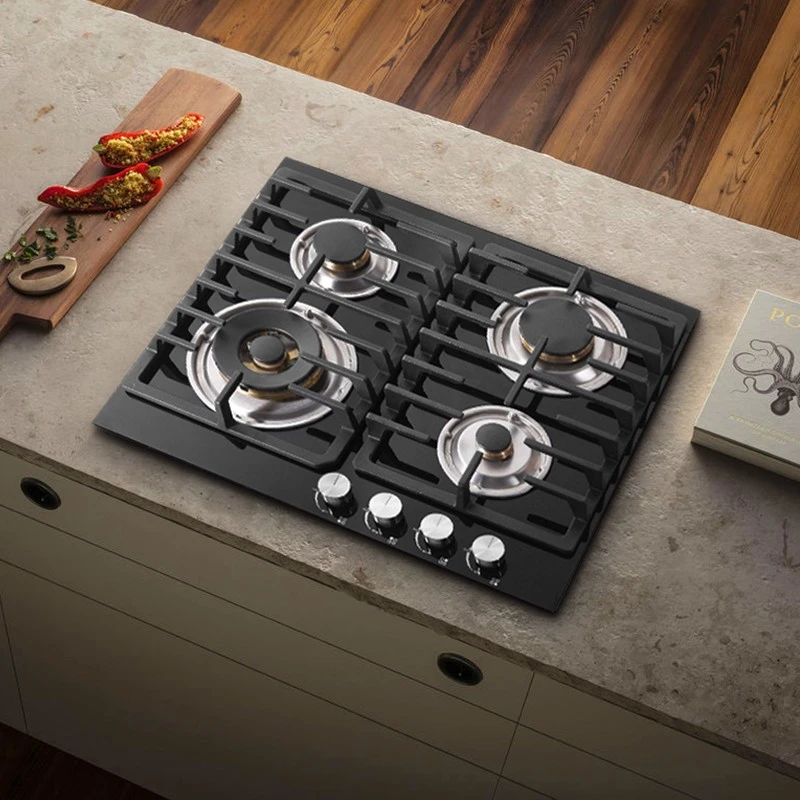 Amka Gas Cooker European Style Gas Stoves with Four Eyes Built in Table