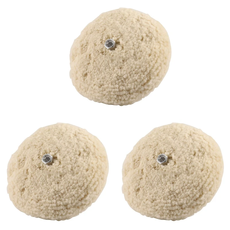 

Promotion! 7 Inch Double Sided Wool Polishing Pad Buffing Pad With 5/8 Inch Bolt Wool (Pack Of 3)