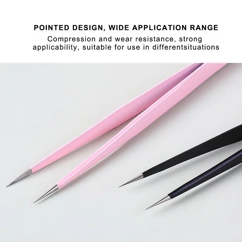 Silicone Nail Art Tweezers With Pressing Head Double Ended Nail Stickers Rhinestones Pick Up Clip Makeup Eyelash Extension Tools 4