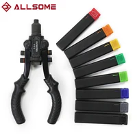 Allsome 3 in 1 Manual Ram Gun Riveting Nut Gun Riveter Reaming Gun Powerful M3-M10 Nut Kit Multi Reaming 1