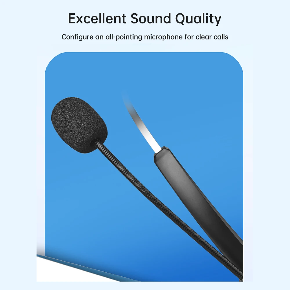 3.5mm Wired Computer Headset with Microphone Dual-ear Headphones Universal Office Call Center Headphone Suitable for Telephone