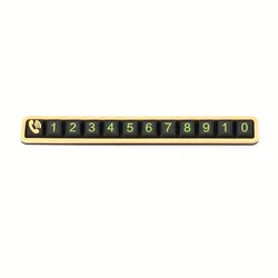 Universal High - Temp Resistant Temporary Car Parking Phone Number Plate Ornament (Yellow)