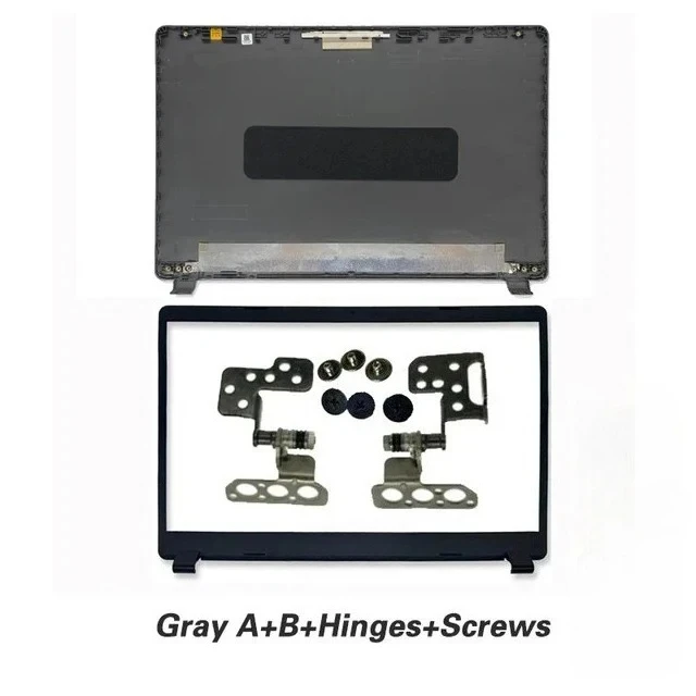 Premium Laptop LCD Cover with Bezel and Hinges - Rear Lid Housing Replacement