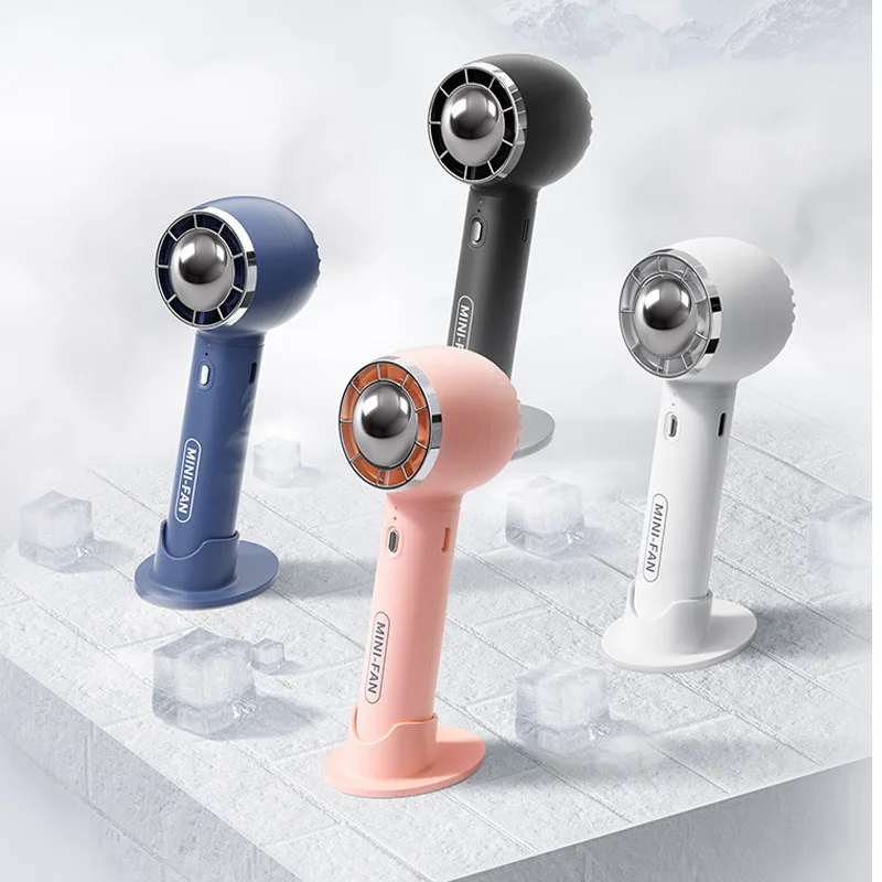 

Creative Portable Handheld Fan Wireless Rechargeable Cold Compress Fan Cold Compress Air Cooling Fan Handheld Desktop Small Fan