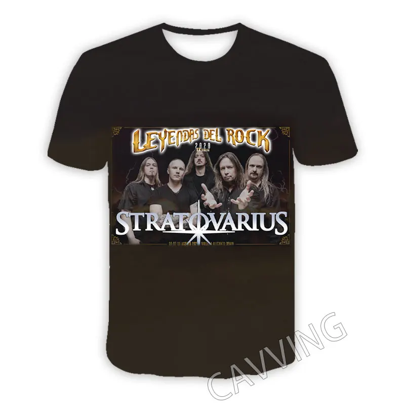 New Fashion Women/Men's 3D Print Stratovarius Band Casual T