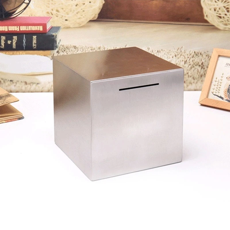 NICEFurniture Safe Piggy Bank Stainless Steel Safe Box Money Savings Bank Kids piggy bank electronic piggy bank safe box