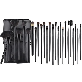 Set completo di 24 pennelli per il trucco, setole sintetiche di alta qualità, super morbide, strumenti professionali per l'applicazione di cosmetici, pennello per sopracciglia