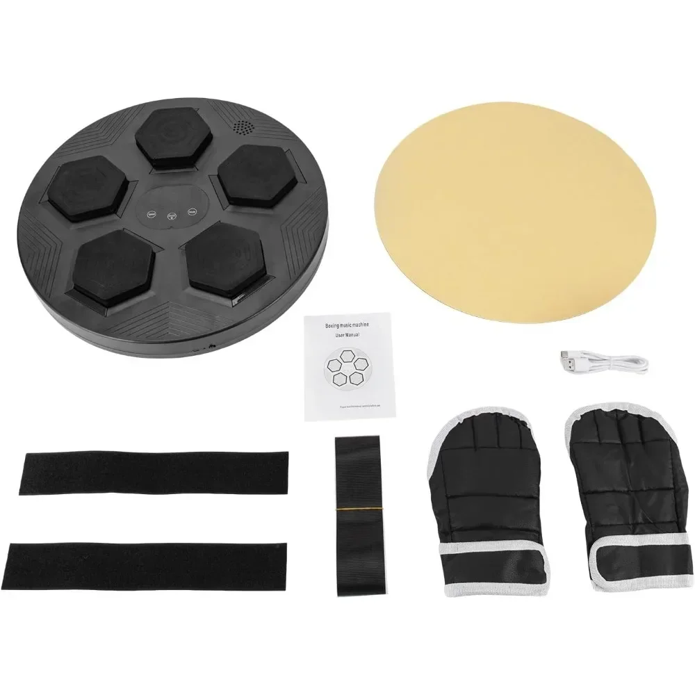 BYMAOCAR Boxing Machine（Bluetooth Smart Wall Punching Pad W/ Music, W/ LED Light& Boxing Gloves for Adults& Kids Exercise