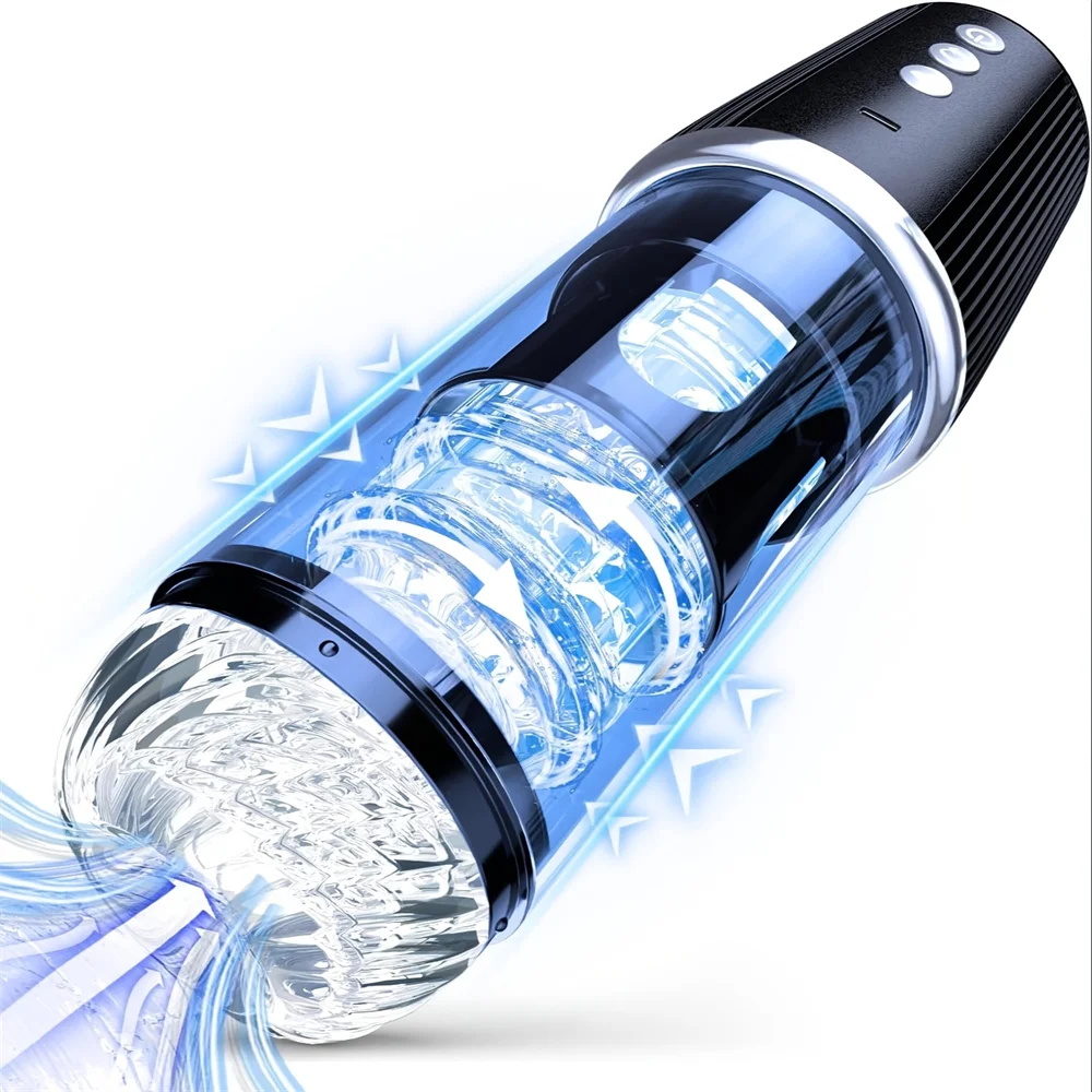 Automatic Sucking Masturbator Cup Blowjob Sex Machines Soft Pocket Pussy Rotating Vibrator Realistic Vagina Sex Toy for Men