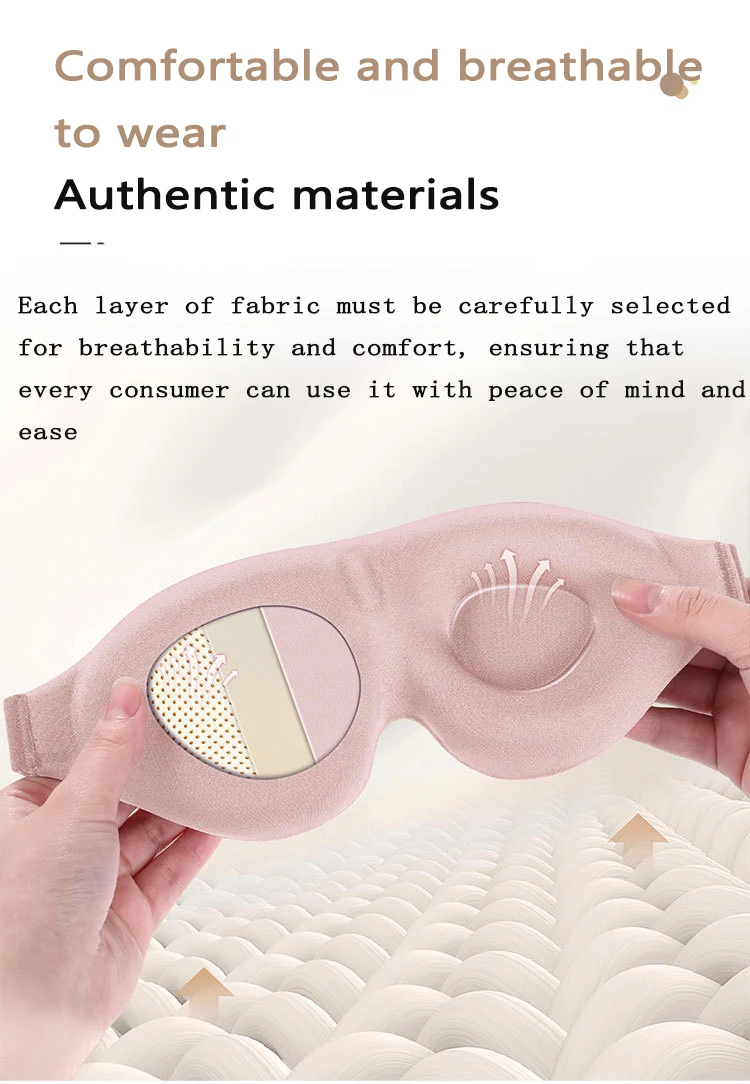 3D Sleeping Mask Block Out Light Sleep Mask For Eyes Soft Sleeping Aid Eye Mask for Travel Eyeshade Night Breathable Slaapmasker