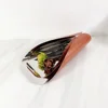 Modern simple stainless steel geometric crimping silver tray fruit plate ornament model house sales office soft decoration 4