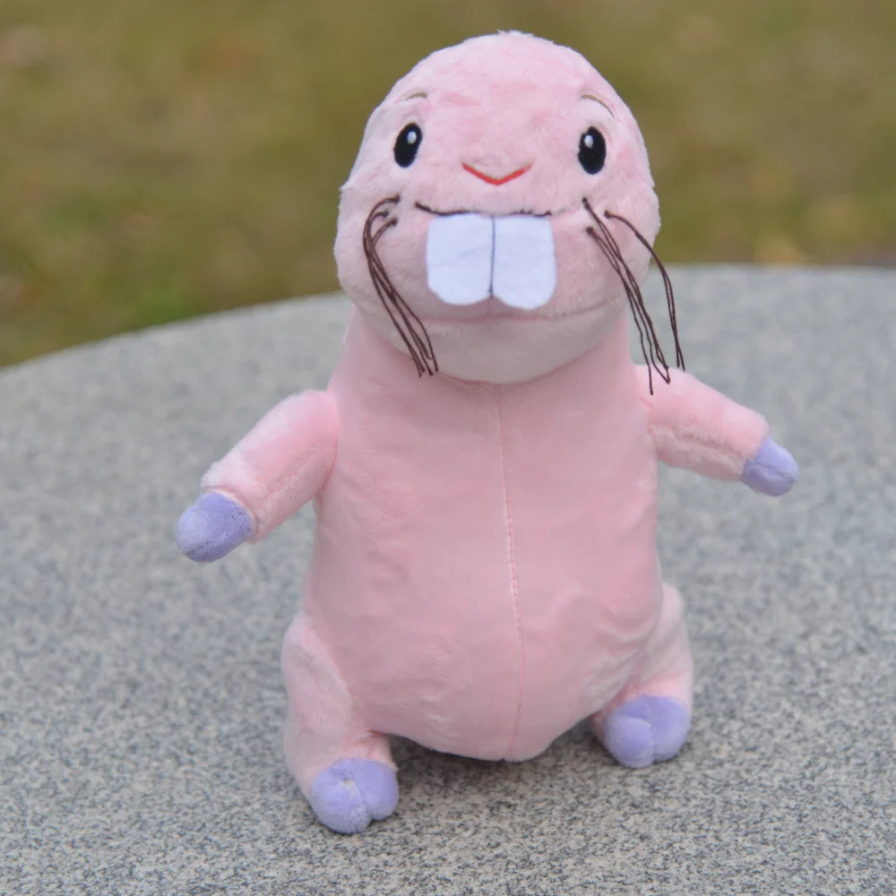 Rytanda Little Pink Mole Plush Toy Big Teeth Stuffed Doll Cartoon Animal Mouse Christmas Gift