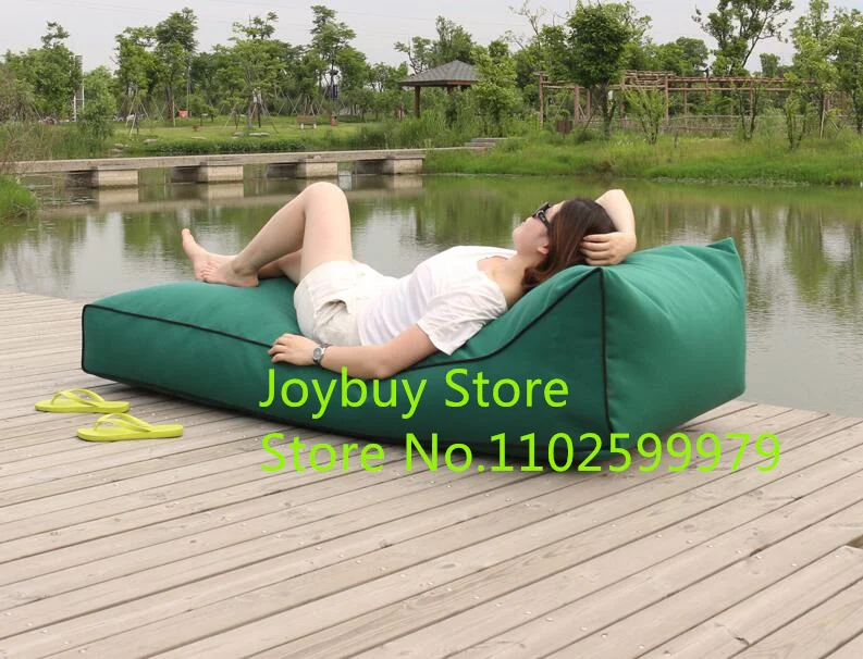EXTRA LENGTH Long size outdoor bean bag chair , waterproof beanbag sofa seat, living room furniture set