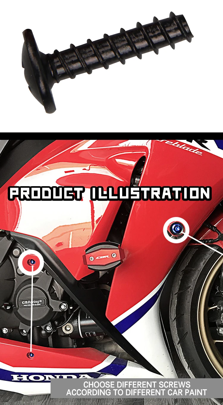 201PCS/Set Motorcycle Universal CNC Full Fairing Bolt Kits Bodywork Screws For BMW Kawasaki Honda Yamaha SUZUKI Pit Dirt Bike images - 6