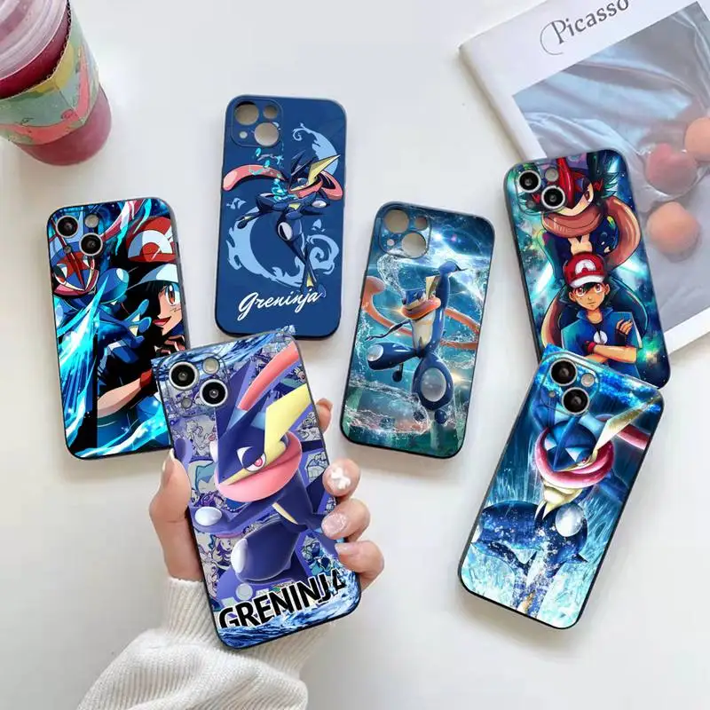 

Cartoon Pocket Pokemon Greninja Phone Case For iphone 14 Plus 13 12 Mini 11 Pro XS Max X XR Cover