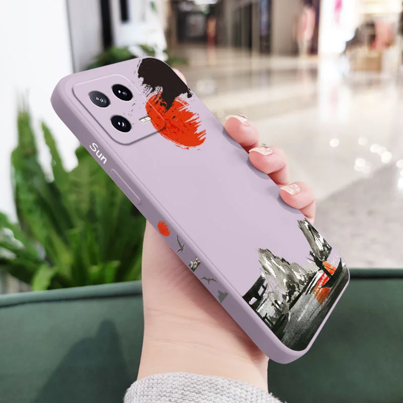 Admire The Moon Liquid Silicone Phone Case