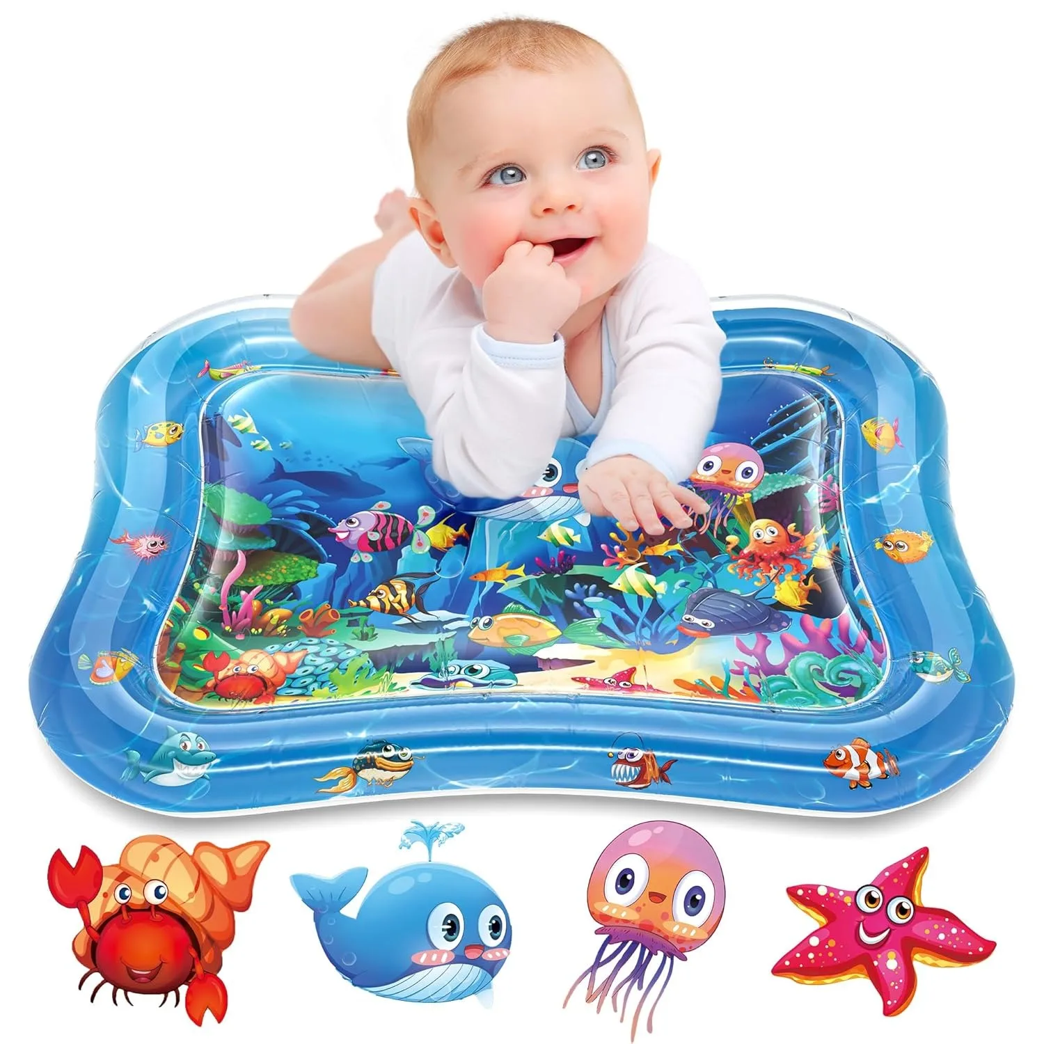 Play Mat Inflatable Water Play Mat Large Baby Summer Inflatable Water for Early Education Activity Exercise