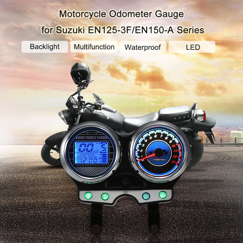 

New Motorcycle Dashboard Display Gauges for Suzuki 2012-2016 EN125-3F/EN150-A