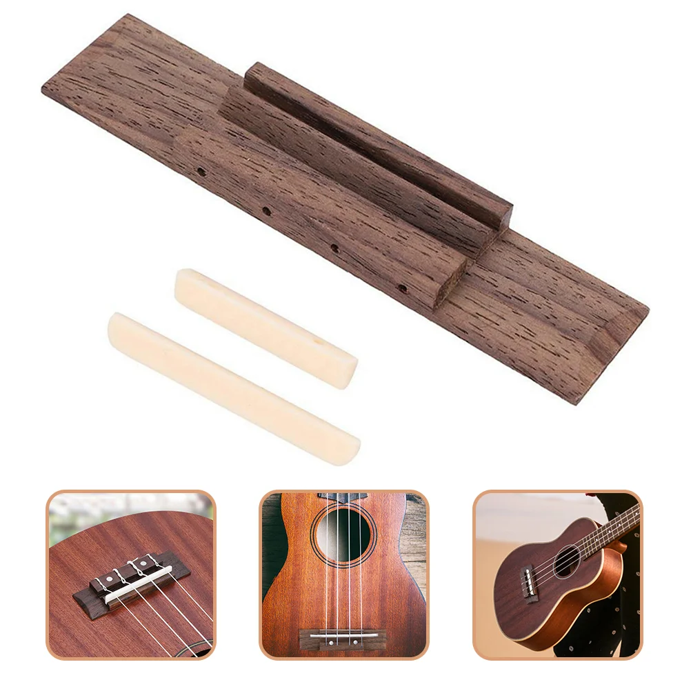 

1 Set Wood Guitar Bridge Professional Replacement Wooden Ukulele Bridge
