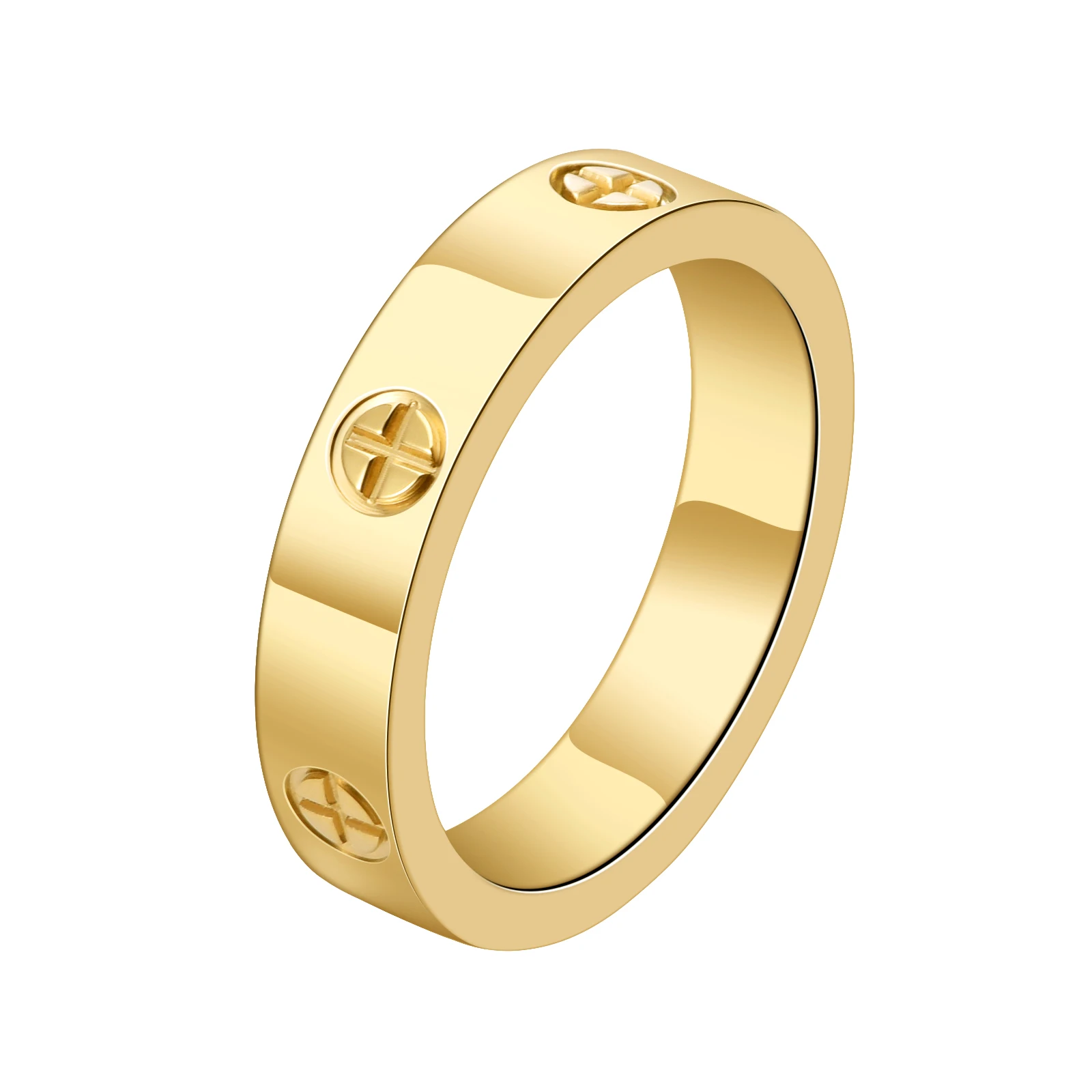 Fashion Ring Jewelry Titanium Steel Geometric Detail Ring