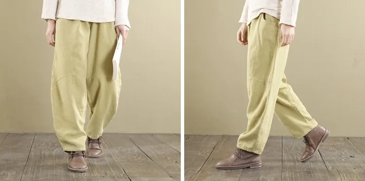 nike capri leggings Women Wide Leg Pants Elastic Waist 2022 Spring New Linen Trouser Women Pants Loose 8 Colour Vintage Vintage RV655 work pants