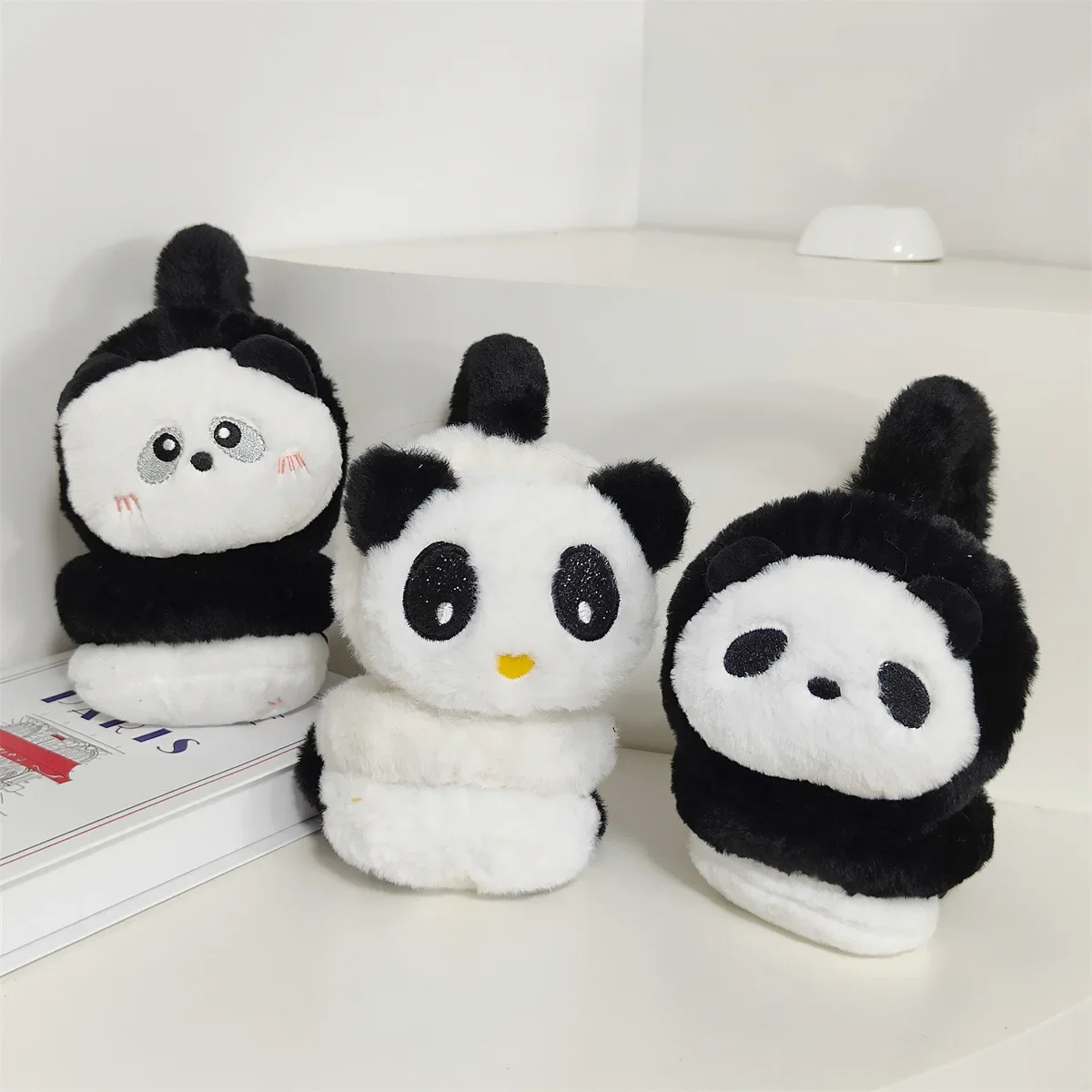 Cute Panda Theme Plush EarMuffs for Kids Girls Ear Warmer Ear for Winter Children Student Warm Tool