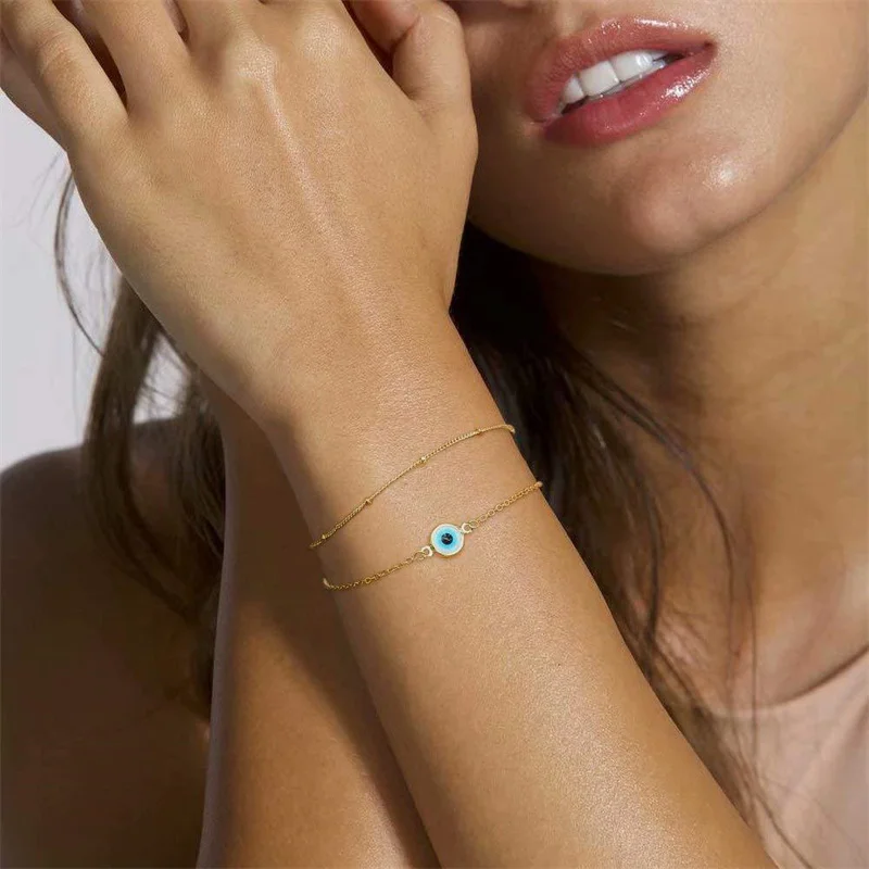 Bracciale occhio turco blu per uomo e donna gioiello portafortuna_voghion.com