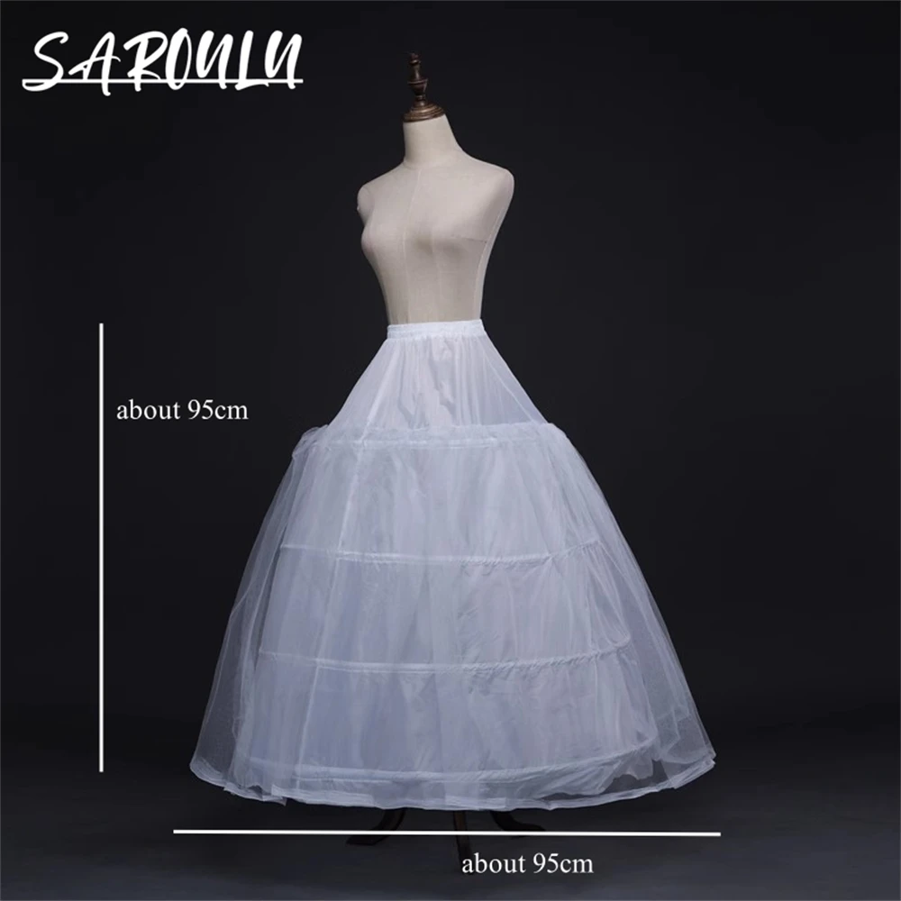 

Adjustable Waist Four Loops Petticoat For Women Ballgown Underskirt Wedding Accessories Long Petticoats For Bride Prom Dress