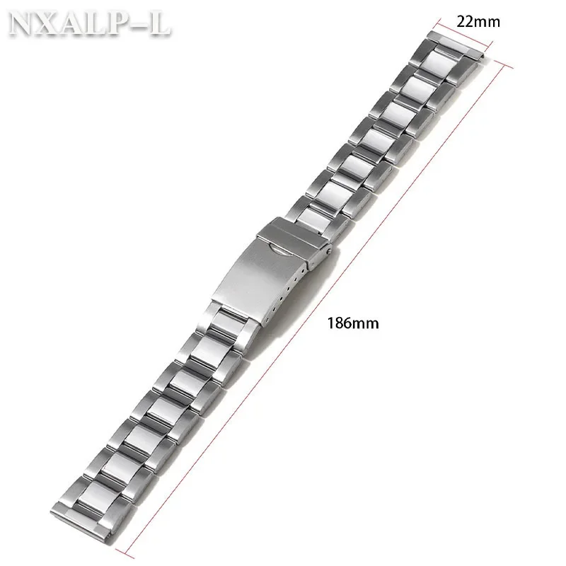 Premium Stainless Steel Watch Band Bracelet with Folding Buckle - Versatile Width Options