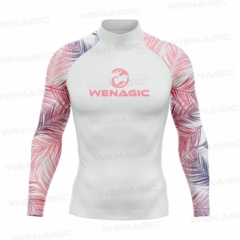 

New Rash Guard T-shirt Men's Long Sleeve Sun Protection Upf 50+ Surf Shirts Beach Quick Dry Swimming Clothing